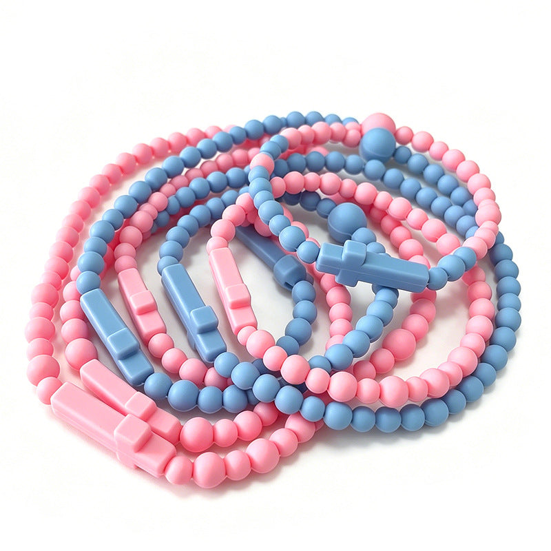 Fashion Macaron Color Series Cross Silicone Simple Bracelet