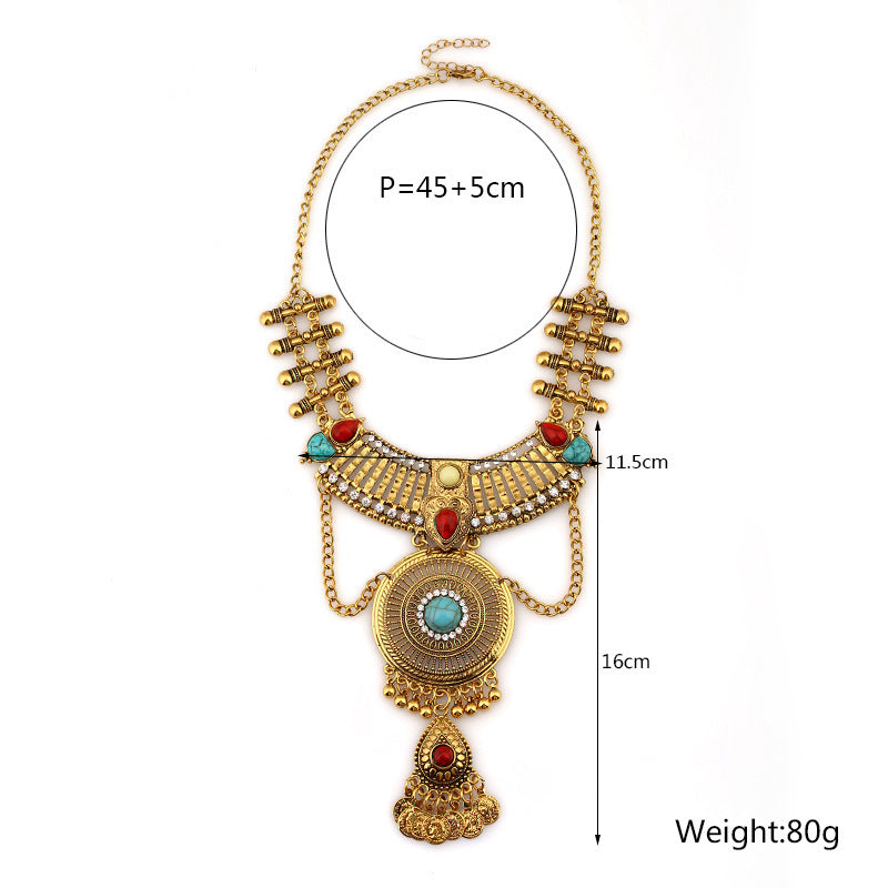 Ethnic Style Exaggerated Alloy Electroplated Bohemian Necklaces