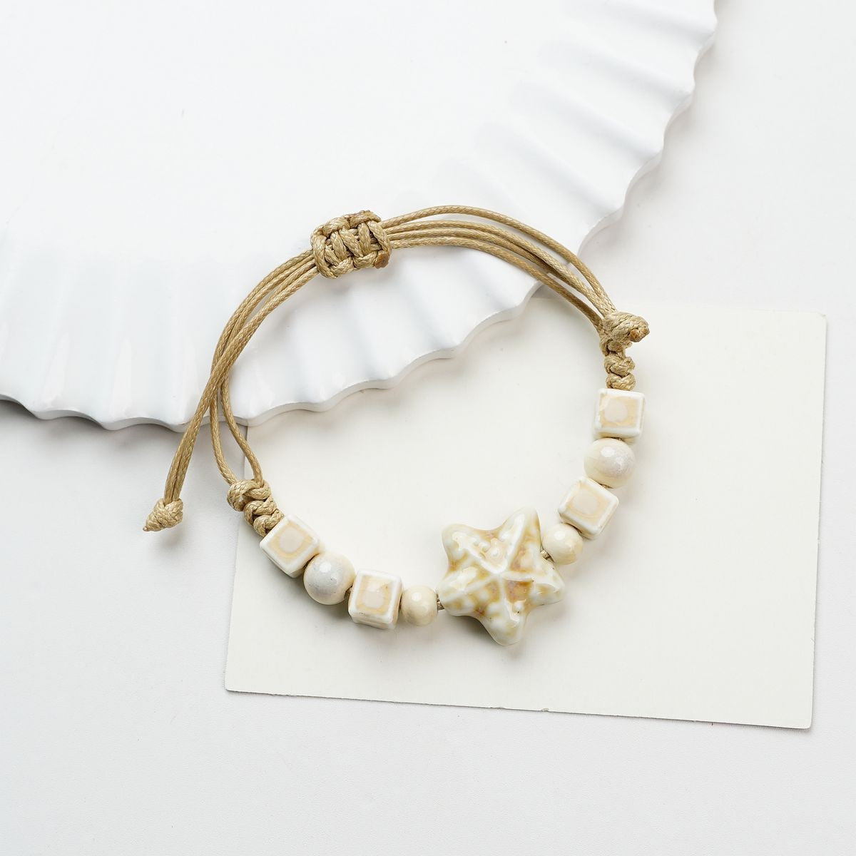 Style Ceramic Chinese Woven Beads Girlfriends Mori Carrying Strap Bracelet