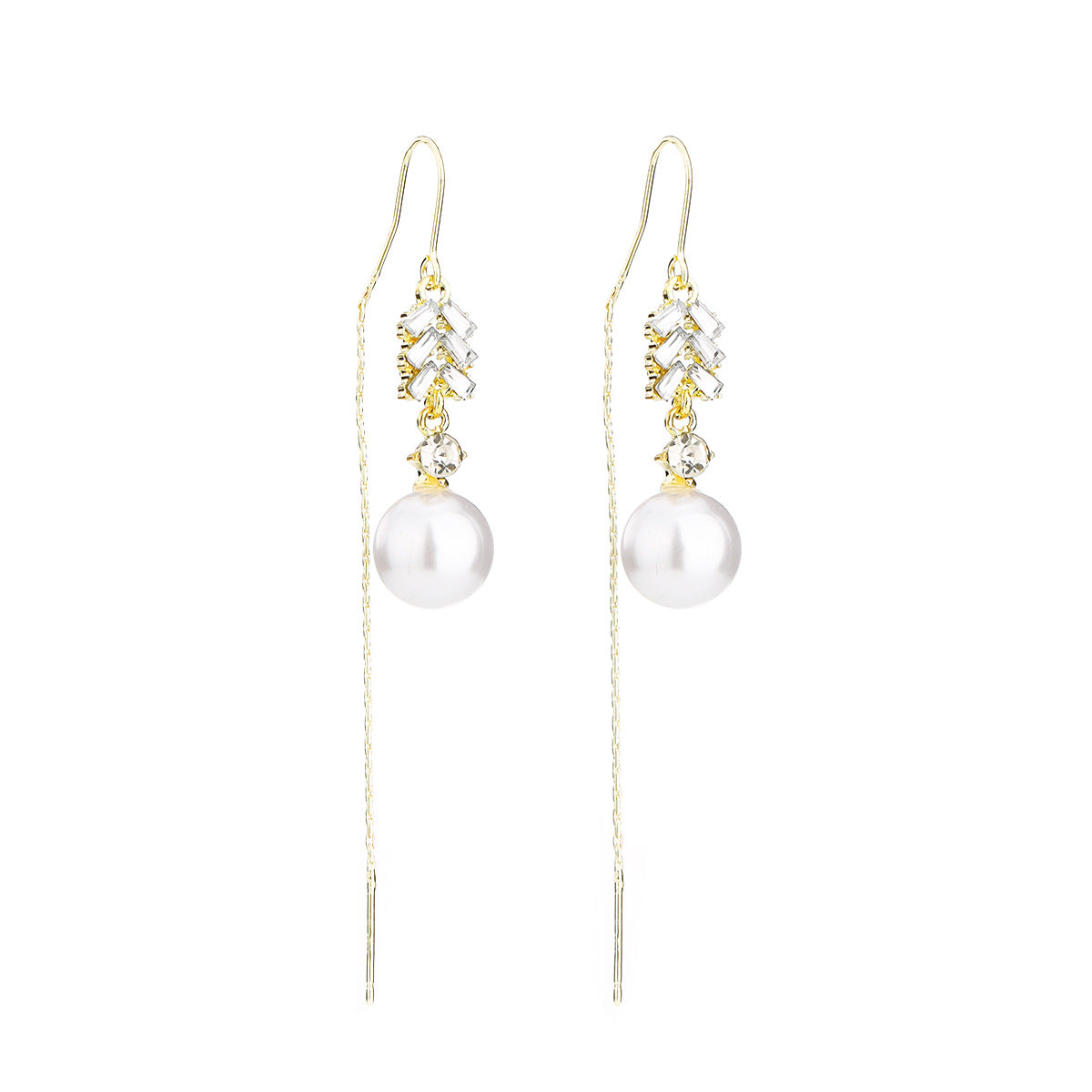 Minority Design Light Luxury Versatile Fashion Lines Exquisite Micro Inlay Earrings