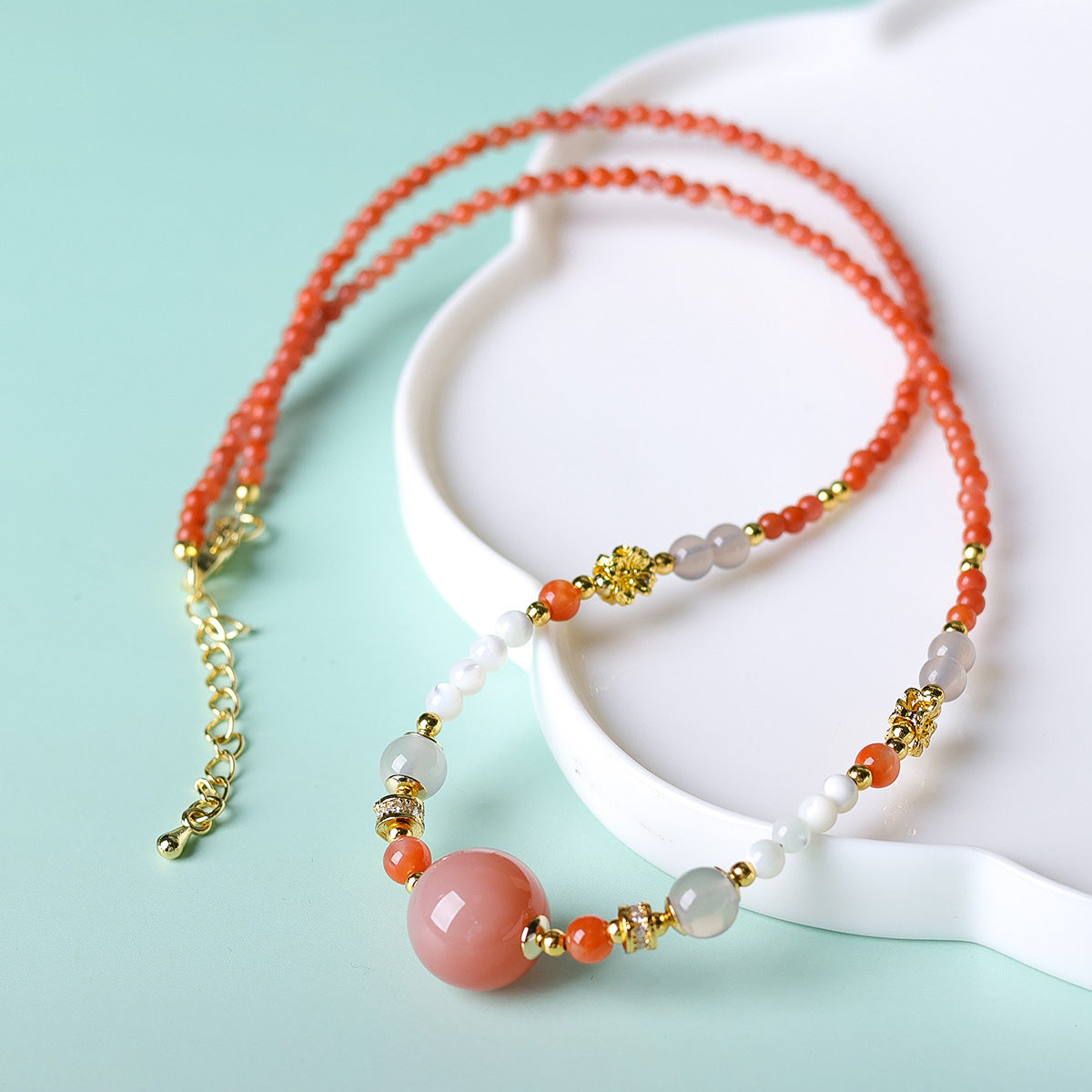 Southern Red Agate Chinese Style Crafts Jade Lucky Bracelet