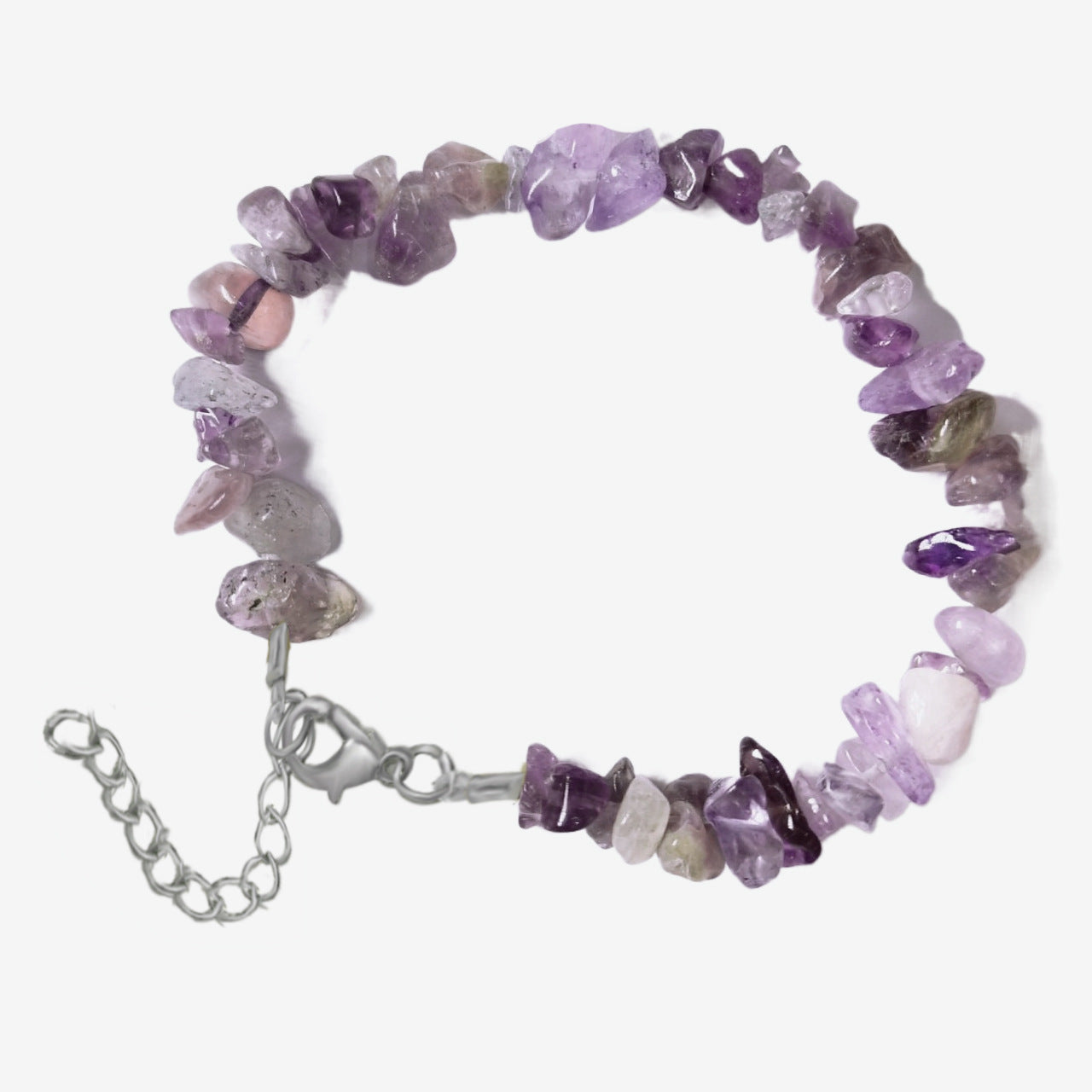 Natural Crystal Agate Gravel Irregular Stone Lobster Bracelet