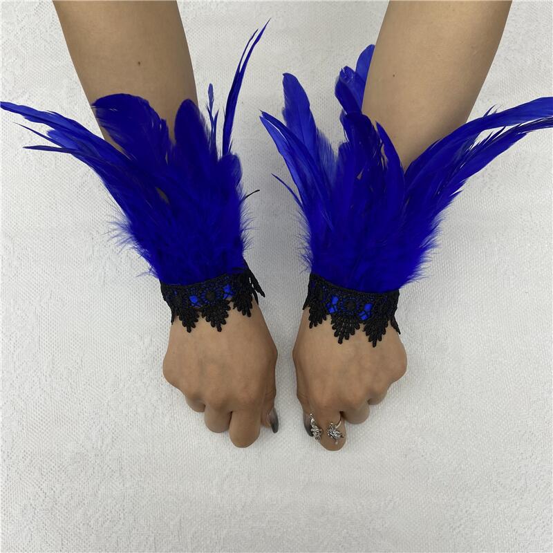 Feather Halloween Performance Ball Lace Wristband Bracelets