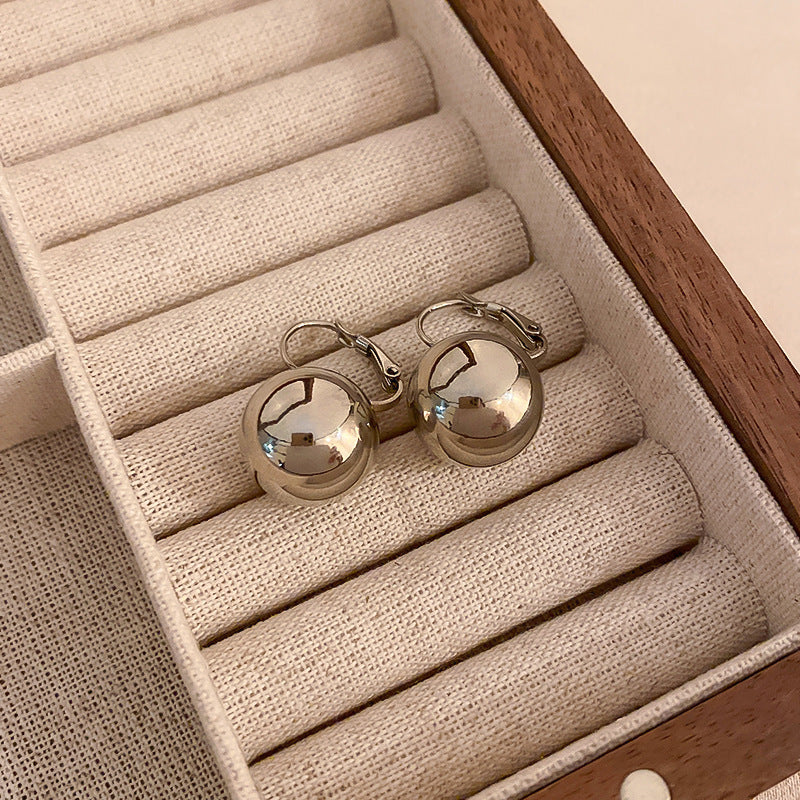 Women's Metal Round Beads Clip Exquisite Fashion Design Trendy Rings