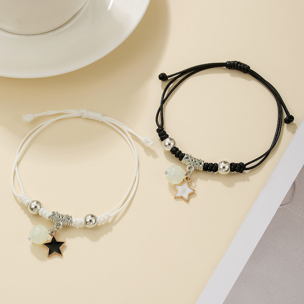 Women's & Men's Luminous Female Two Girlfriends Friendship Korean Fashion Bracelet