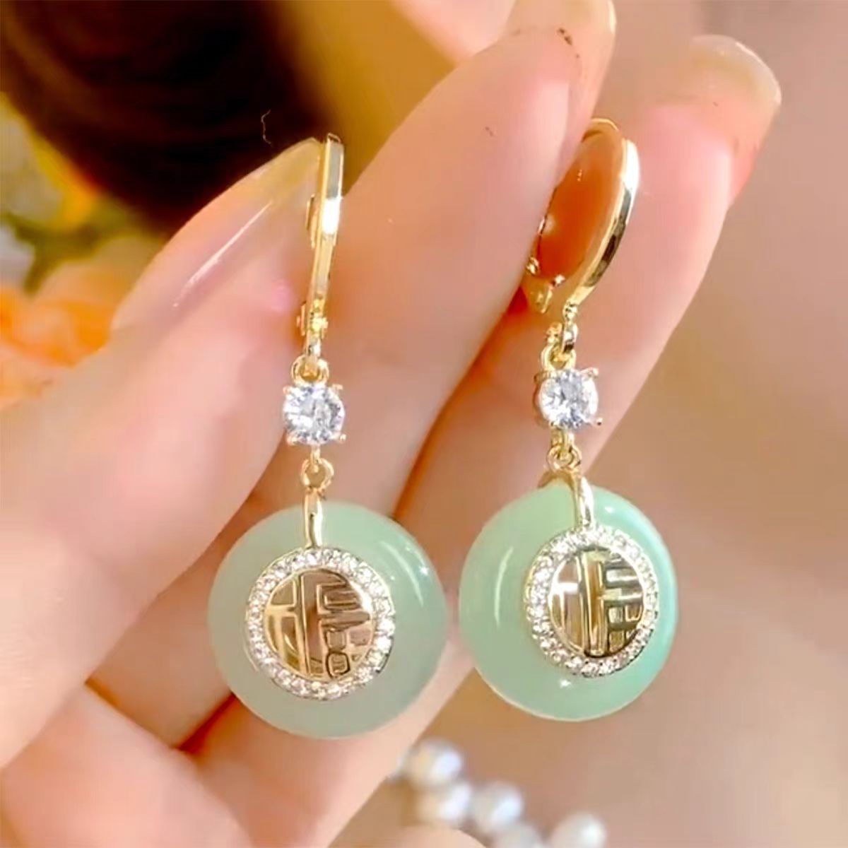 Good Luck Peace Long Wild Elegant Graceful Ear Buckle
