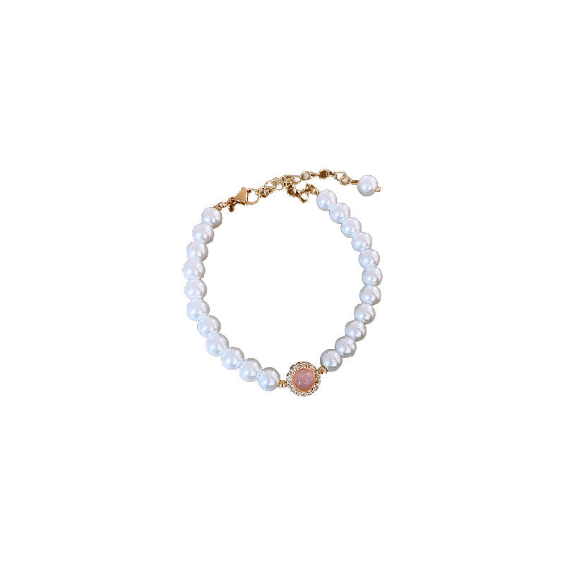 French Retro Smiley Face Bamboo Artificial Jade Personality Trendy Light Bracelets