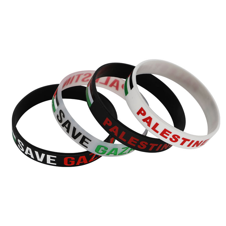 Flag Palestinian Silicone International Commemorative Wristband Bracelets