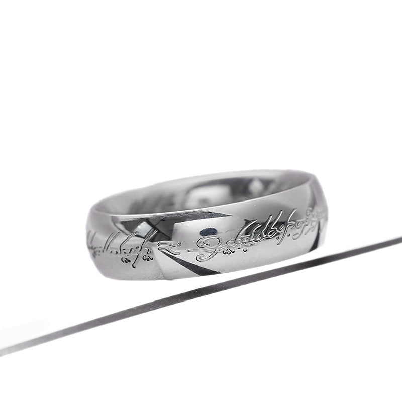 Fashion Men's Titanium Steel Supreme Personality Ring