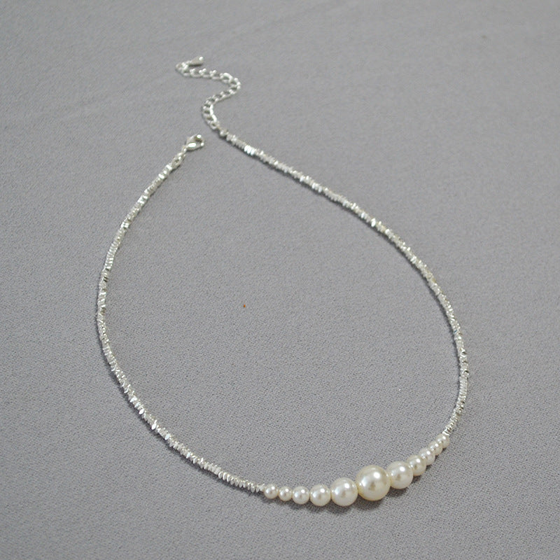 Pieces Of Sier Imitation Pearl Cold Style Necklaces