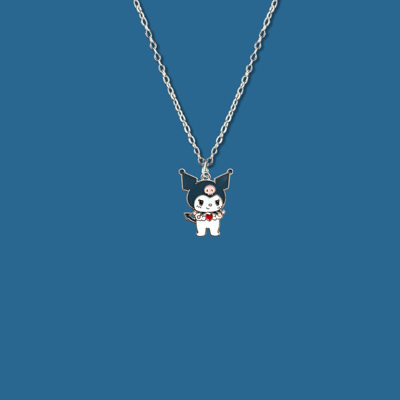 Summer Girlfriends Messenger Sisters Pair Clow Necklaces