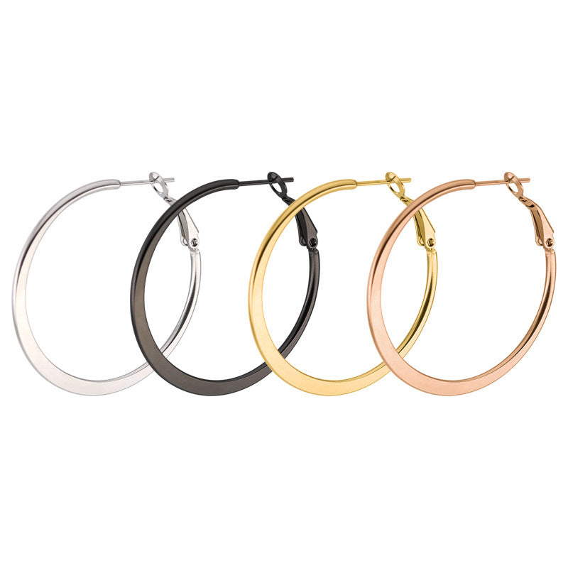 Flat Round High Profile Large Tassel Simple Earrings