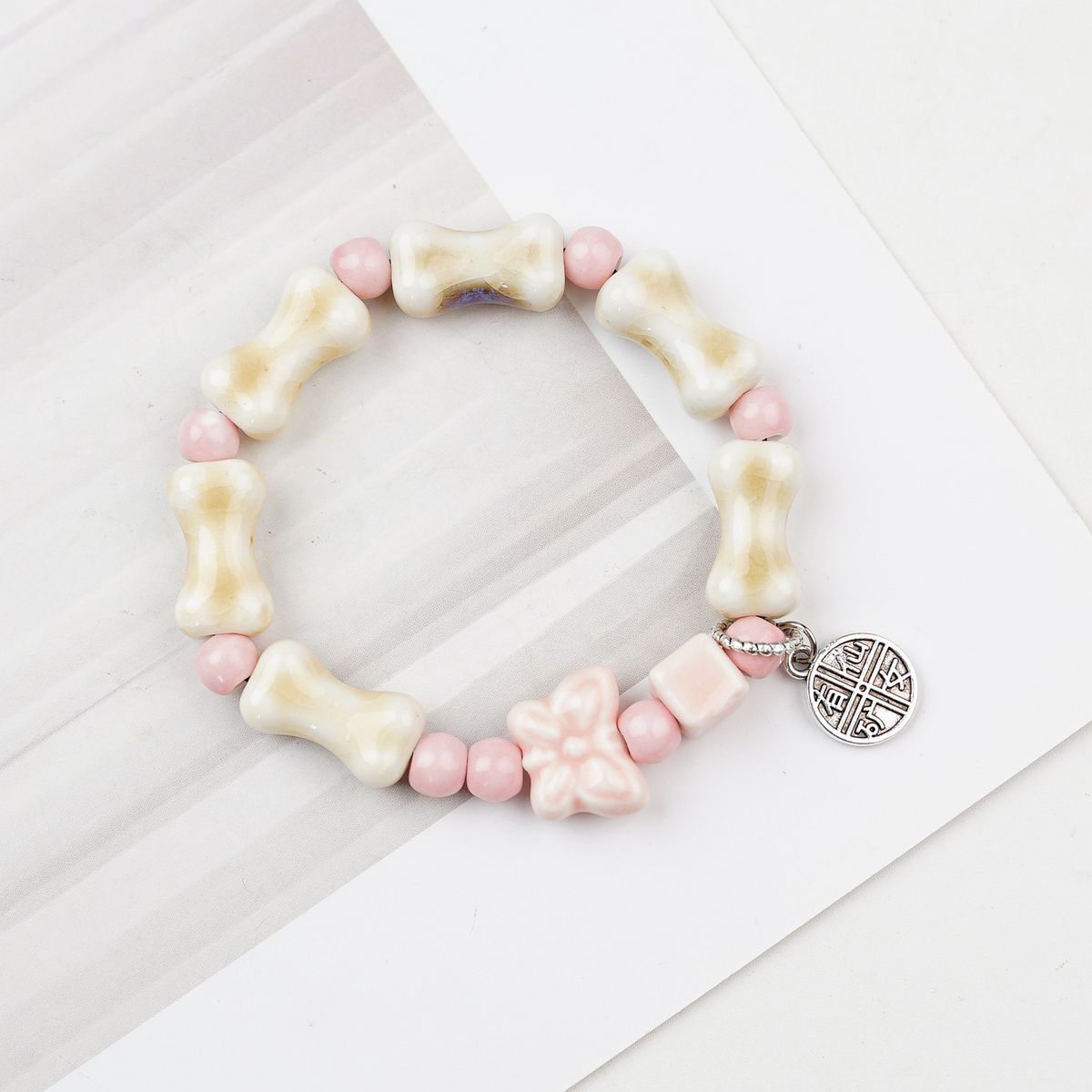 Ceramic Puppy Bone Artistic Fashion Chinese Single Bracelets