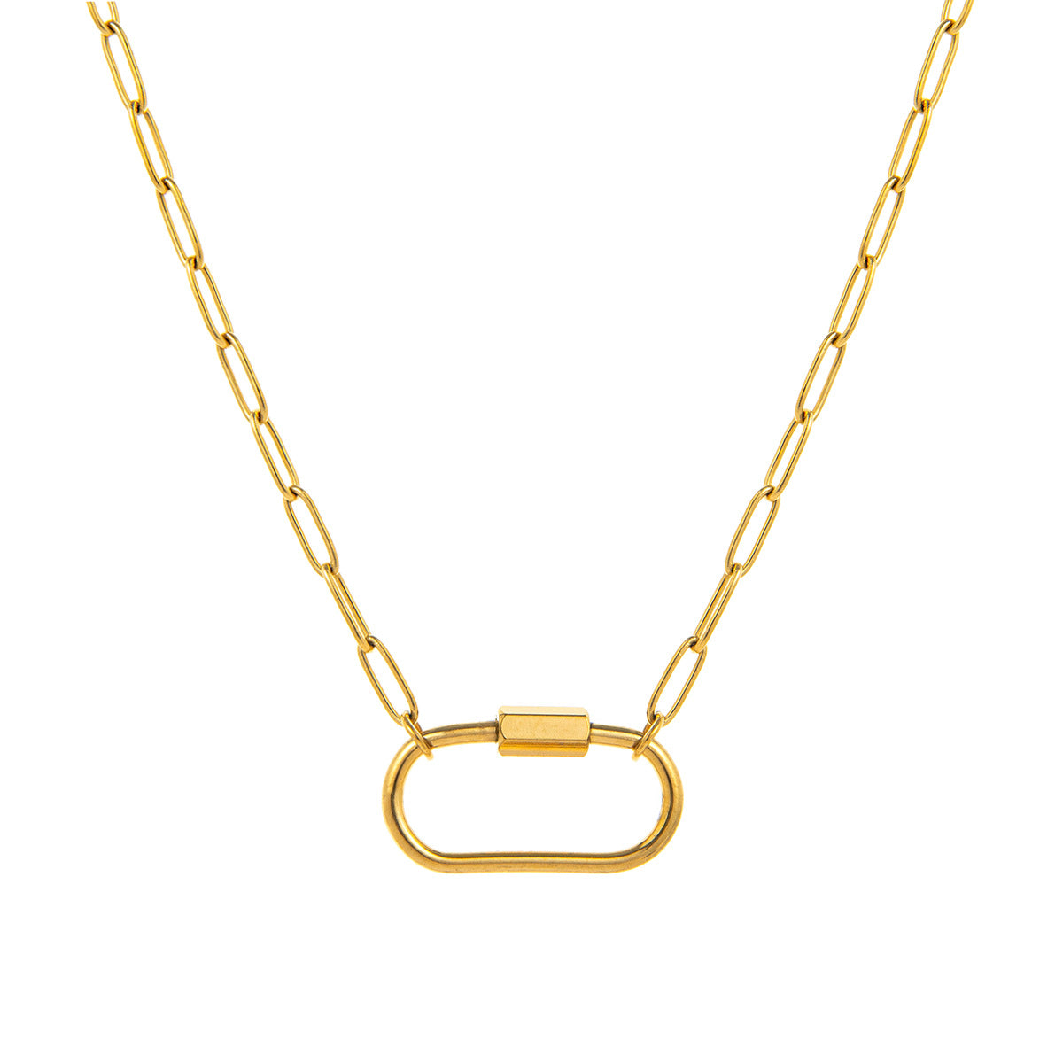 Stainless Steel Jeweled Furnace Vacuum Electroplating Necklaces