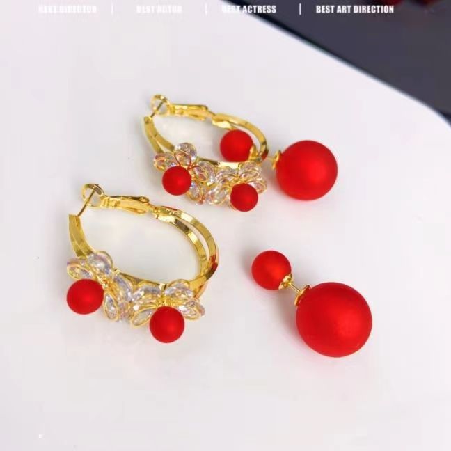 Zircon Flower Large Pearl Multiple Ways Rings
