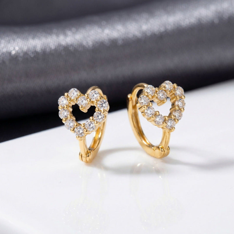 Women's Love Heart Light Luxury High-grade Vacation Earrings