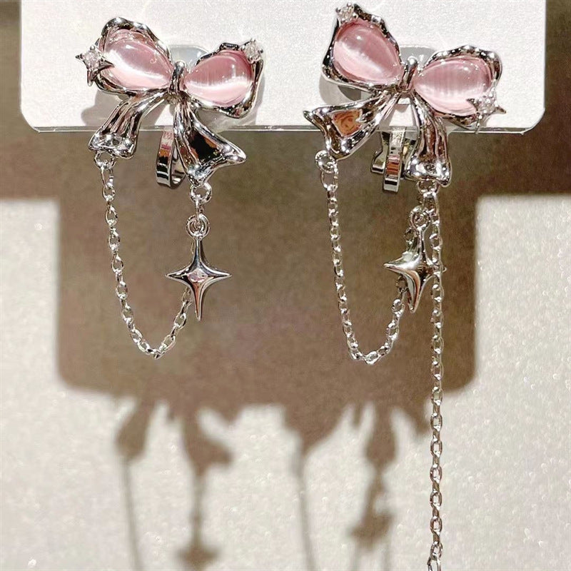 Court Retro Imitation Glaze Color Diamond Stud Earrings