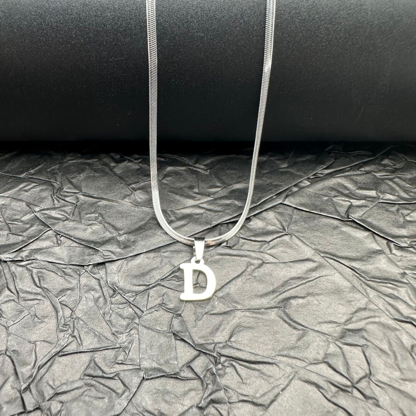 Letter Blade Chain Stainless Steel Material Necklaces