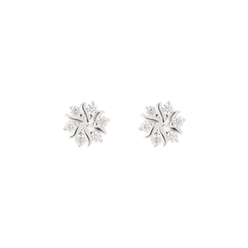 Women's Sier Snowflake Ear Trendy For Compact Rings