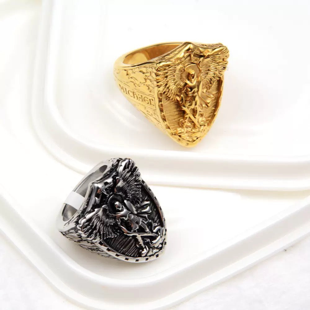Men's Retro Personality Angel God Of War Wings Ring