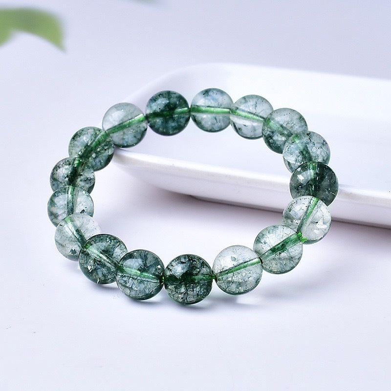 Natural Cherry Blossom Floating Flowers Agate Chalcedony Fashion Sweet Single Bracelet