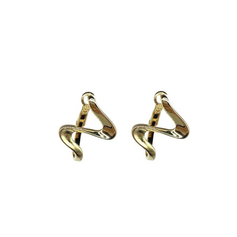 Women's Geometric Metal Sier Pin Golden Niche Design High Earrings