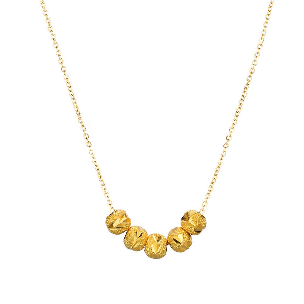 Women's Affordable Luxury Style Lucky Beads Clavicle Chain Does Not Necklace