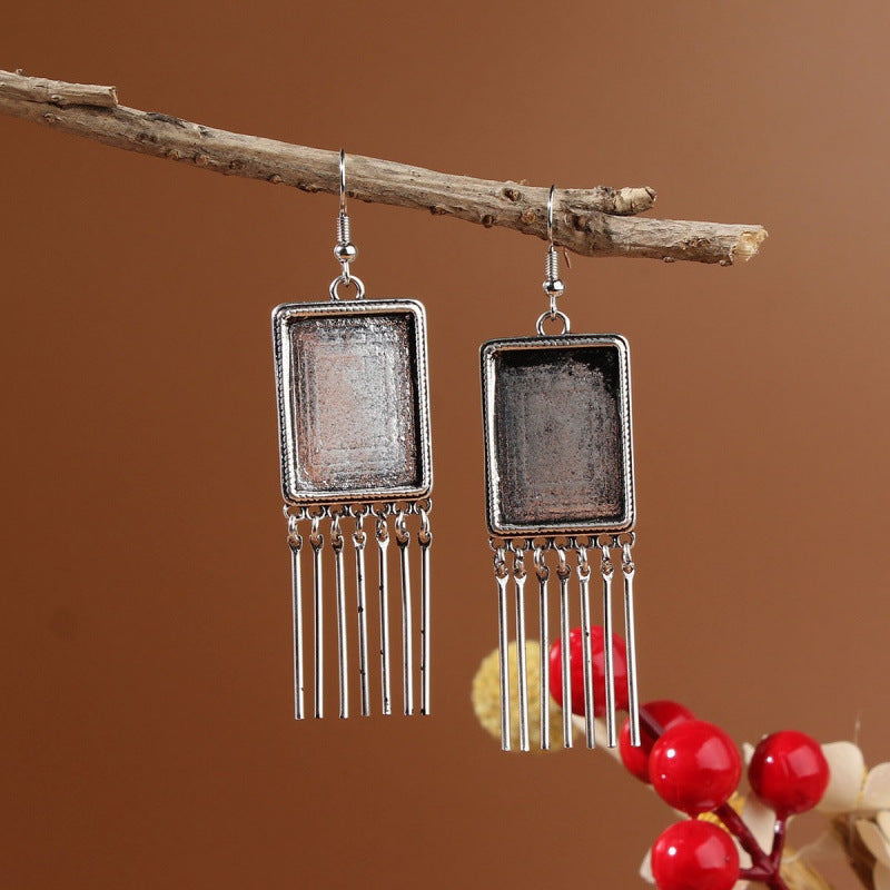 Ethnic Minority Style Handmade Miao Sier Earrings