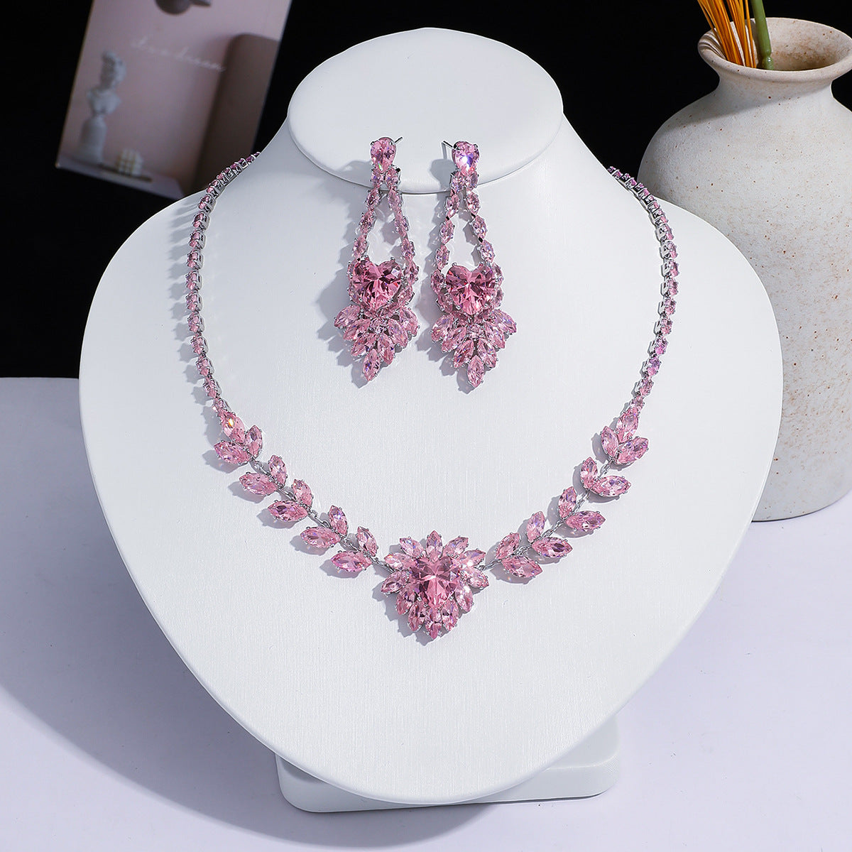 Fashion Trend Zircon Green Butterfly Tassel Necklace