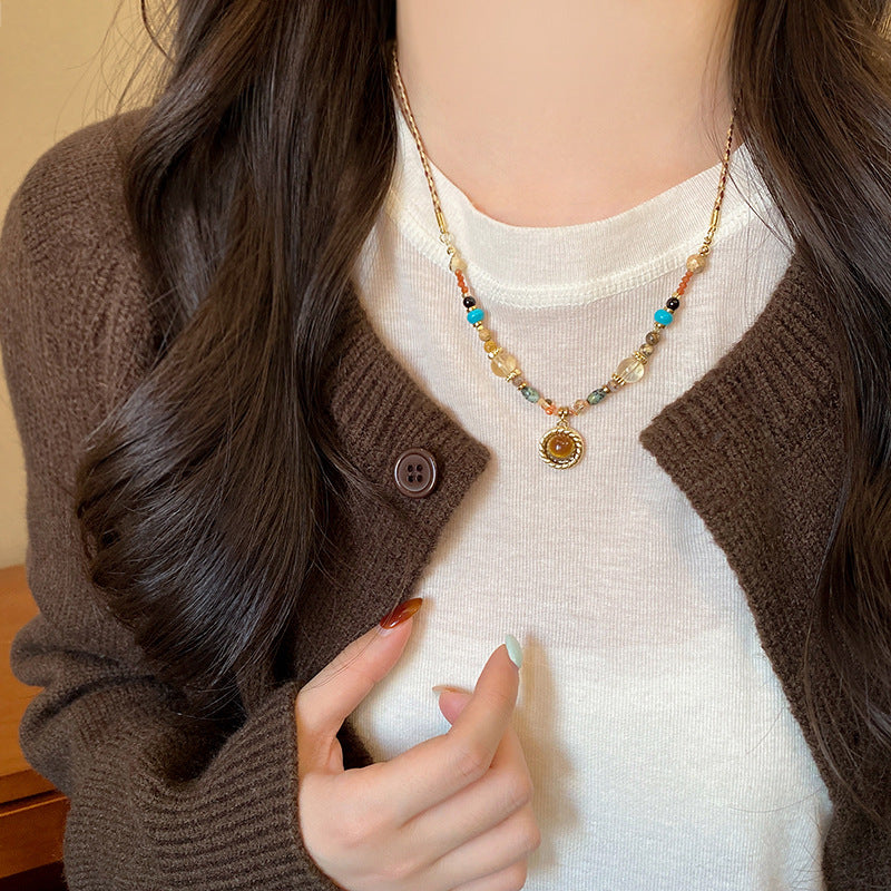 Women's Vintage Ball Beaded For Affordable Luxury Necklace