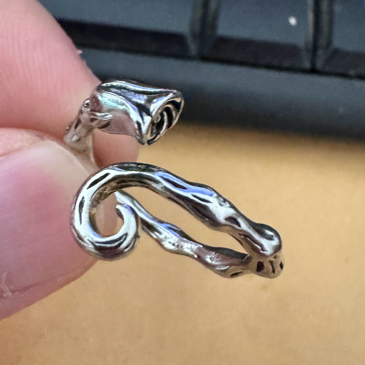 Alloy Geometric Cat Open Adjustable Animal Ring
