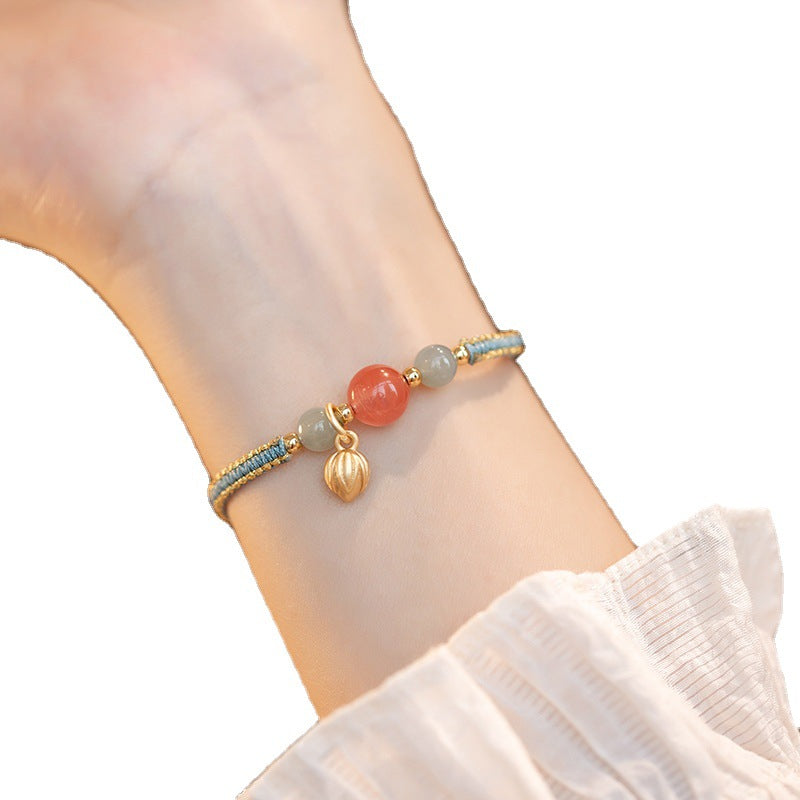 Women's Design Southern Red Agate Niche Chinese Style Bracelets