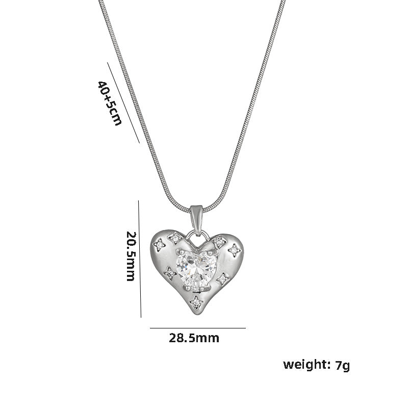 With Hearts Love Micro Fashion Personality Heart-shaped Necklace