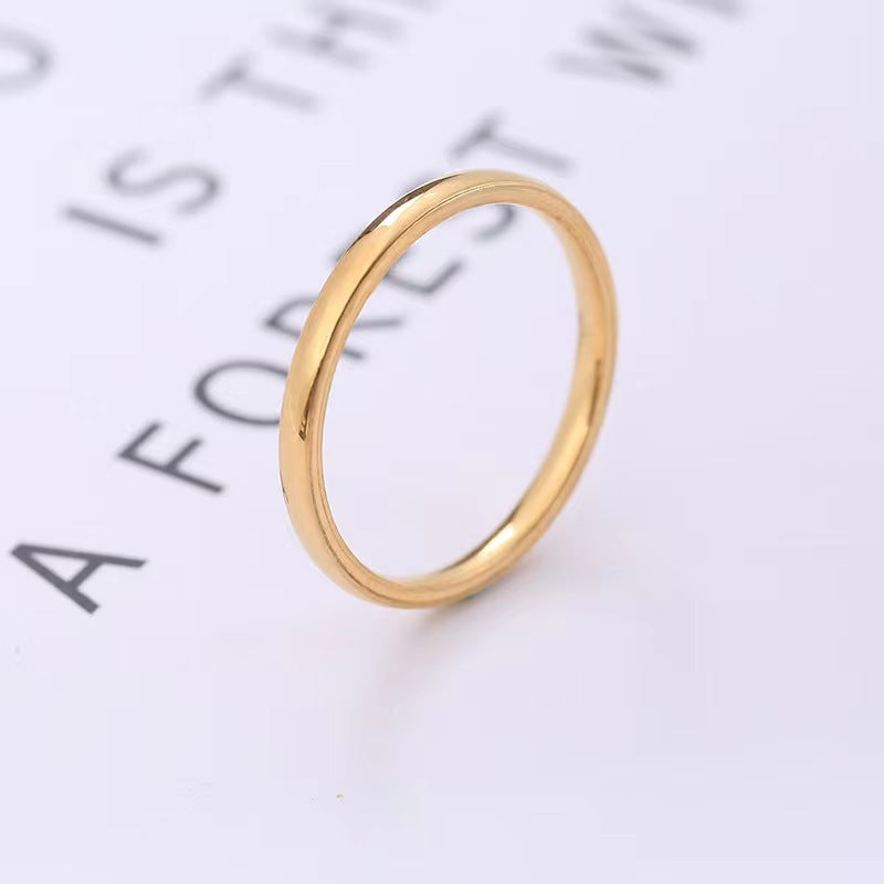 Design Titanium Steel Thin Female Korean Style Rings