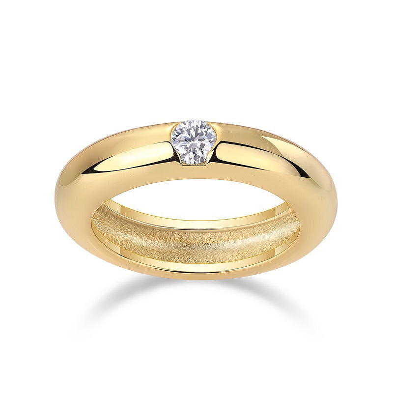 Style Sier Gold Plated Female Moissanite Rings