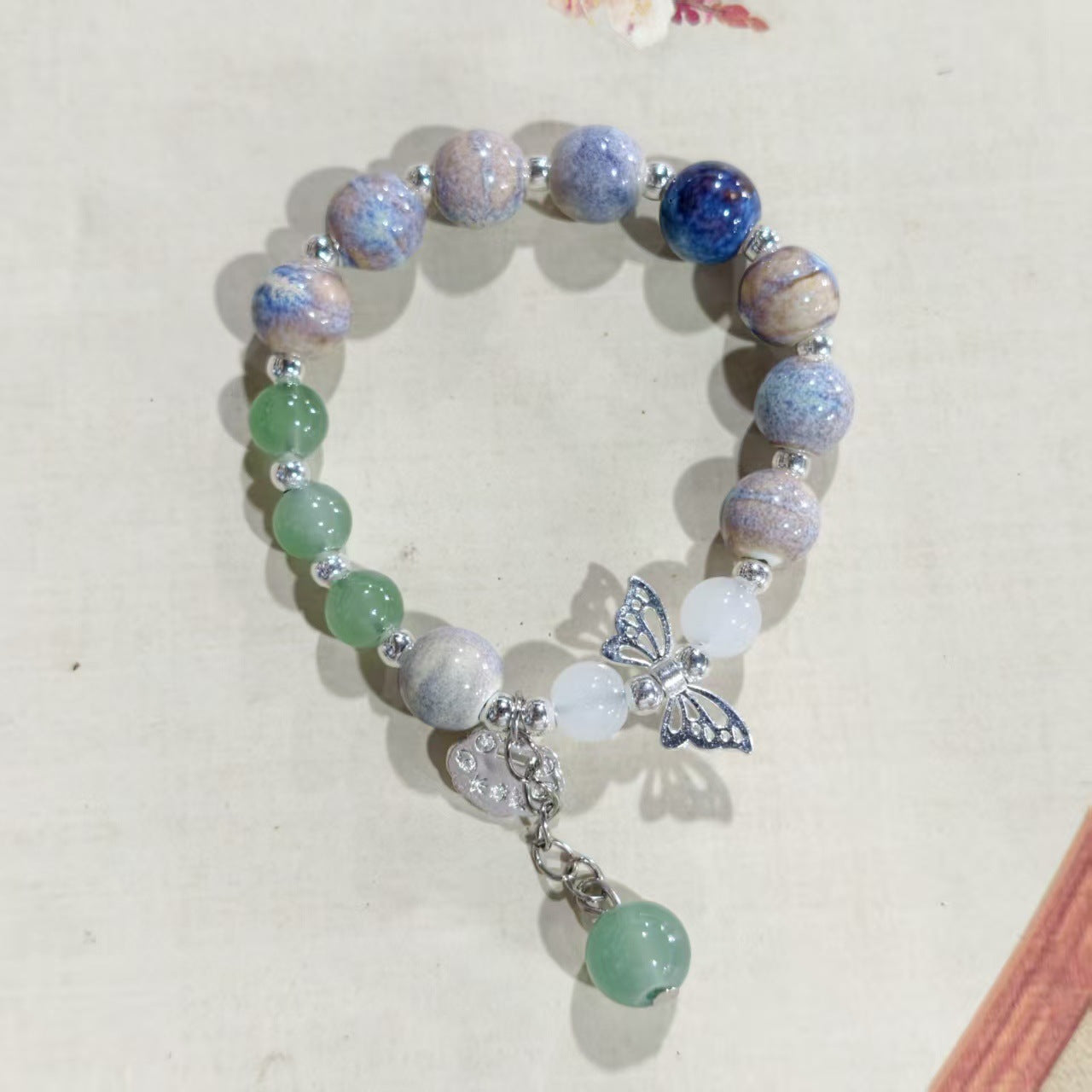 Artistic Handmade Ceramic Single Circle Ethnic Bracelet