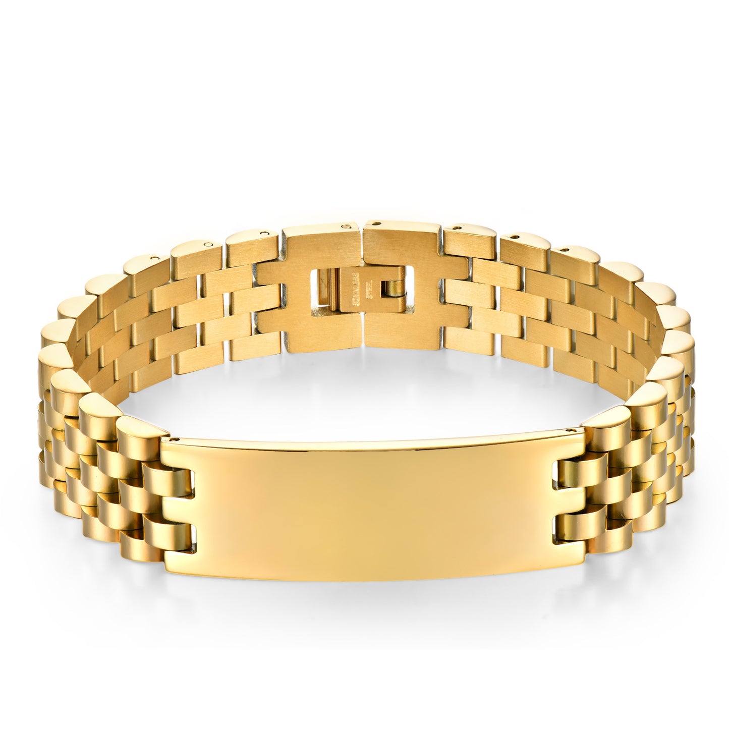 Women's & Men's Beads Fashion Couple Curved Titanium Steel Strap Can Bracelets