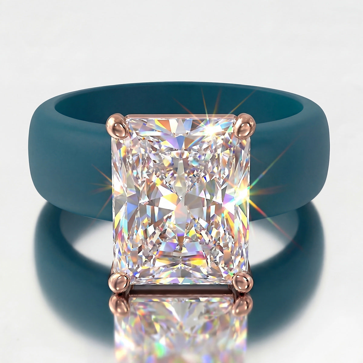 Zircon Silica Gel Twin Niche Design Ring