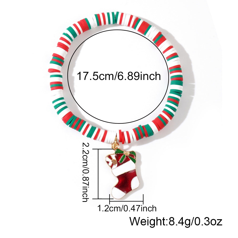 New Super Santa Christmas Polymer Clay Bracelets