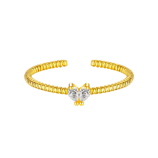 Suit Female Light Luxury Minority Design Fashion Personality Sprout Index Ring