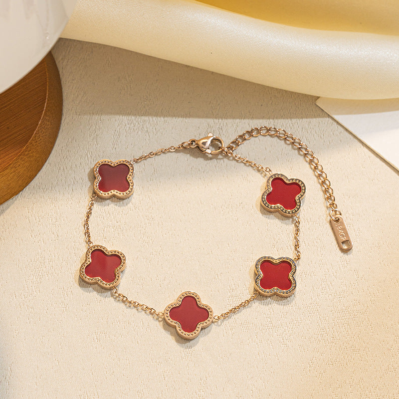 Diamond Rose Gold Fashion Charm Pork Bracelet