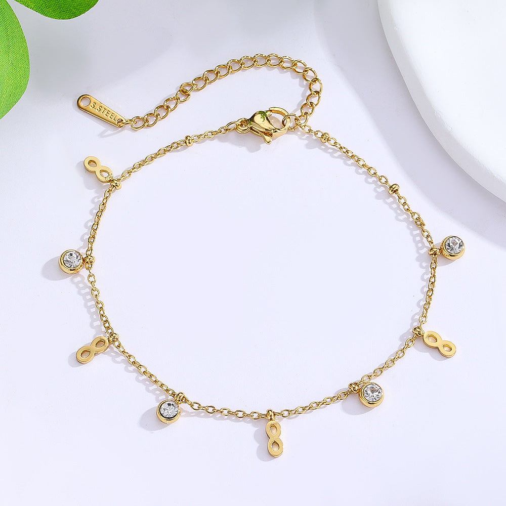Women's For Daily Match Ornamental Stone Diamond Bracelet