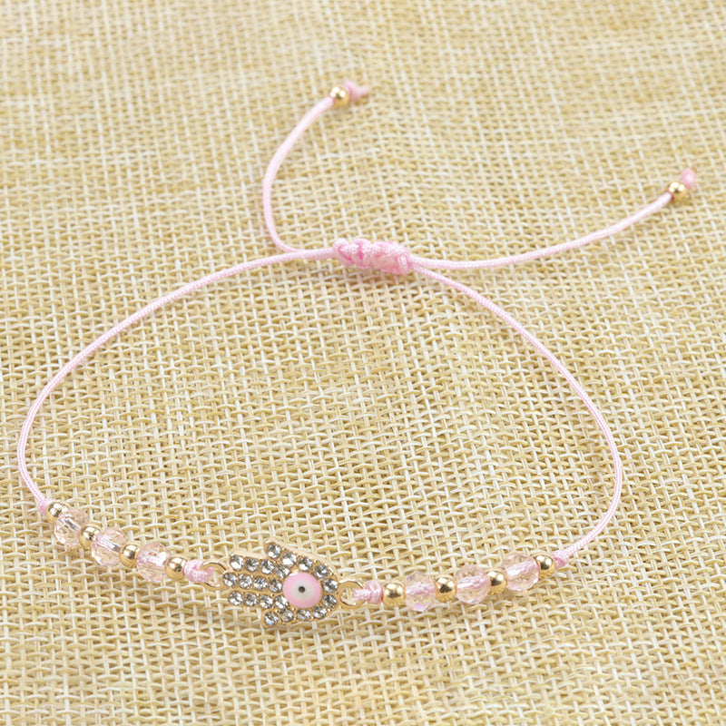 Crystal String Beads Angel Eyes Charm Bracelet