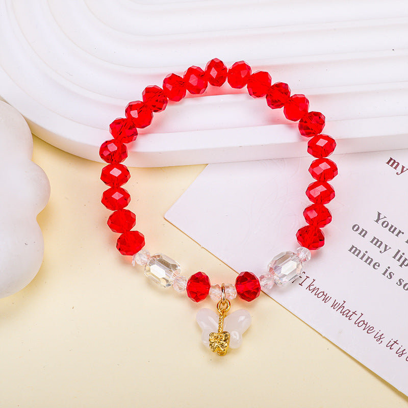 Glass Korean Style White Chalcedony Fresh Girlfriend Gifts Bracelets