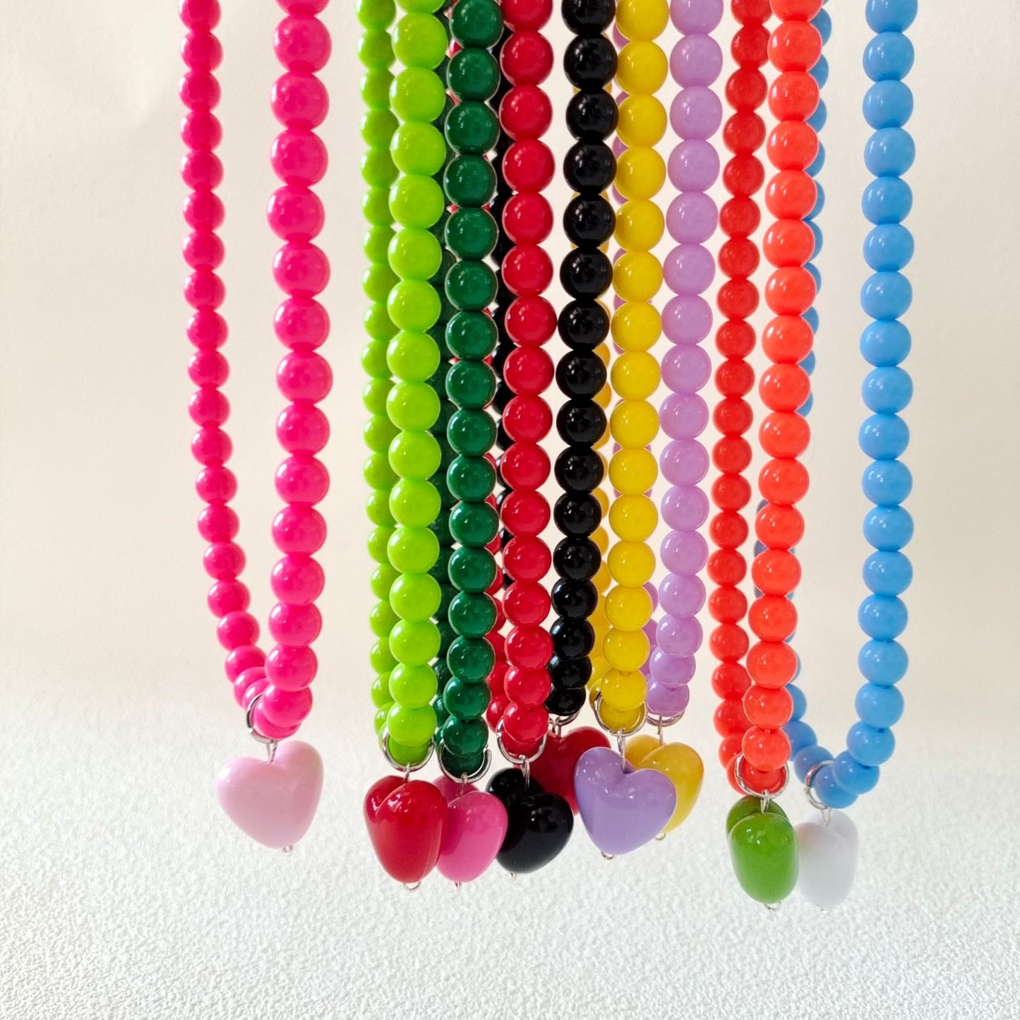 Women's Red Heart Beaded For Niche Design Necklaces