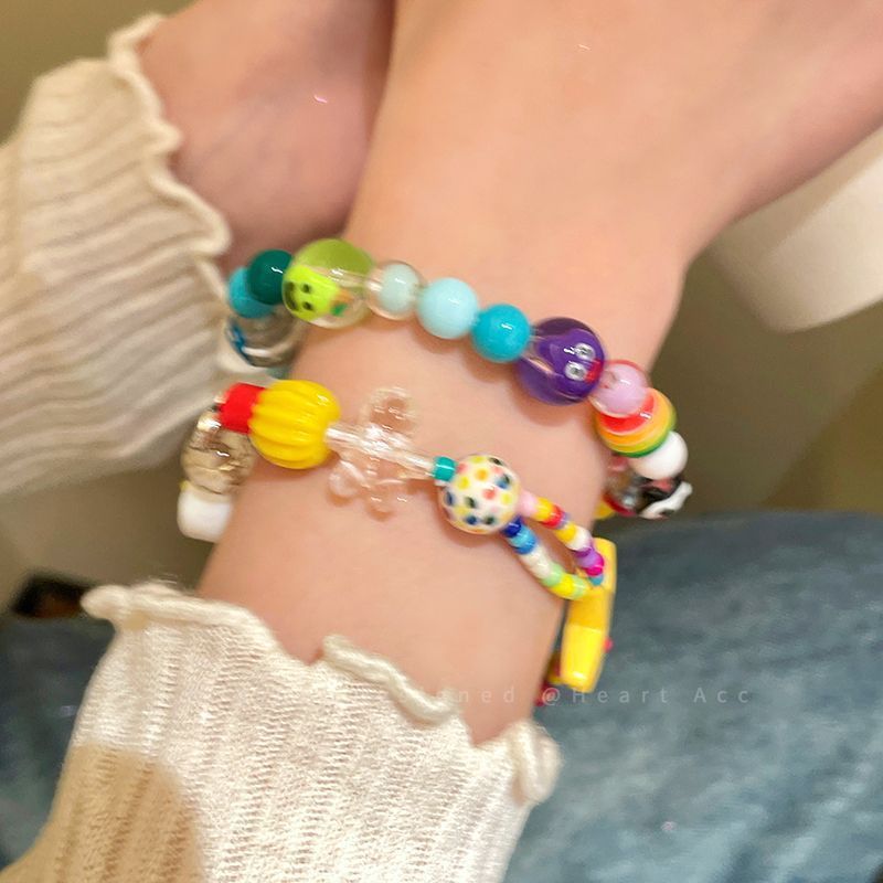 Apple Beaded Female Summer Dopamine Personality Bracelets
