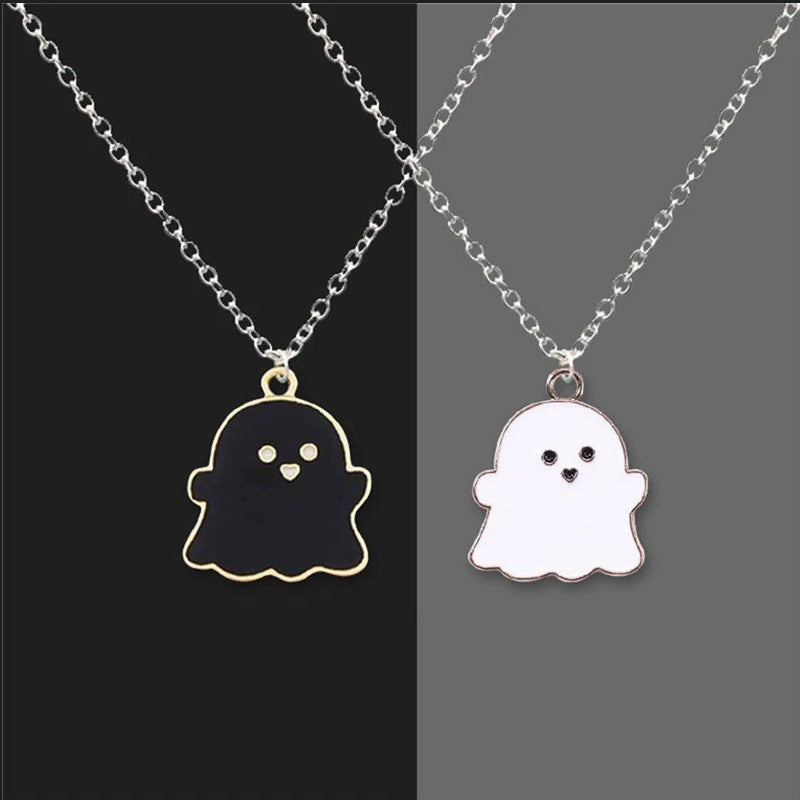 Ghost Black White Personalized Minority Hip Hop Necklace