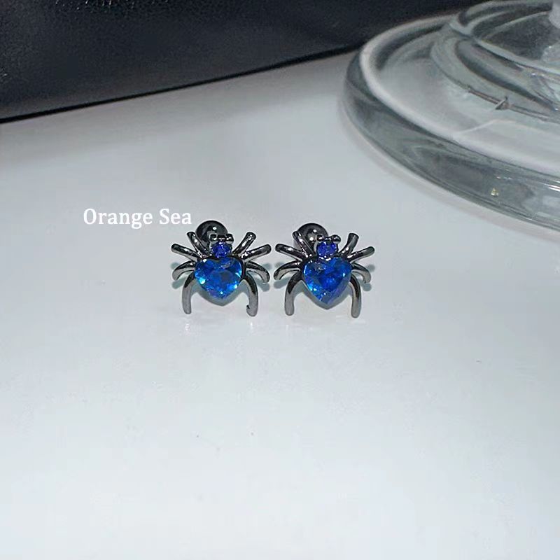 Black Spider Ear Bone Pin Small Earrings