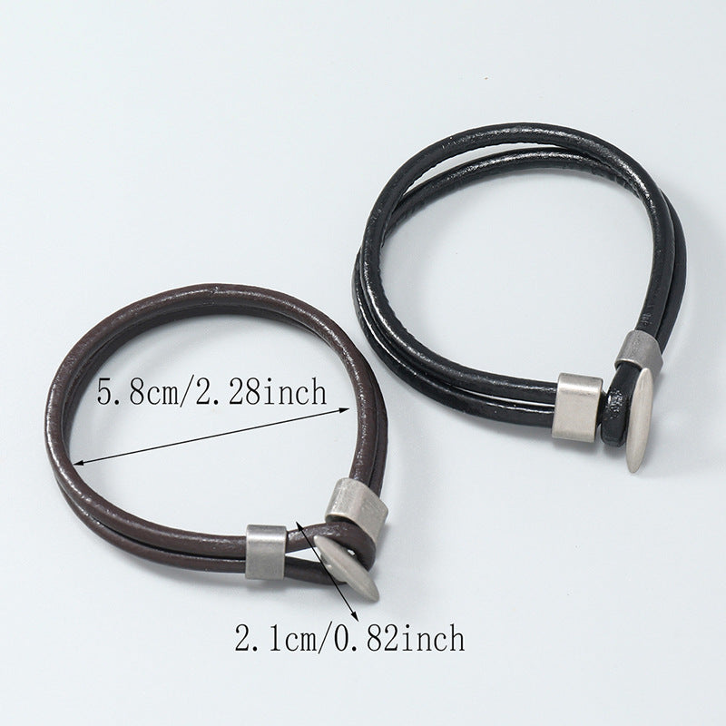 Retro Ornament Simple Personality Leather Small Bracelets