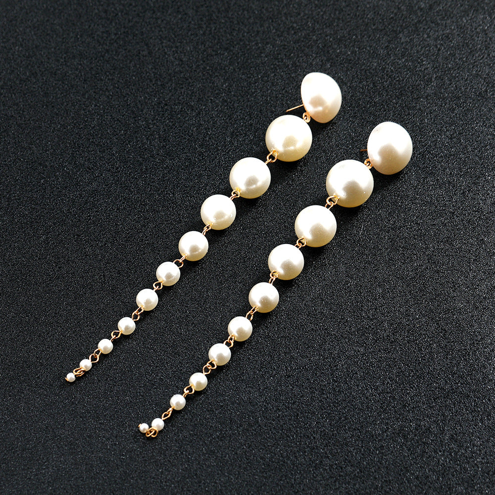 Cool Creative Long Pearl Fabulous Personality Earrings